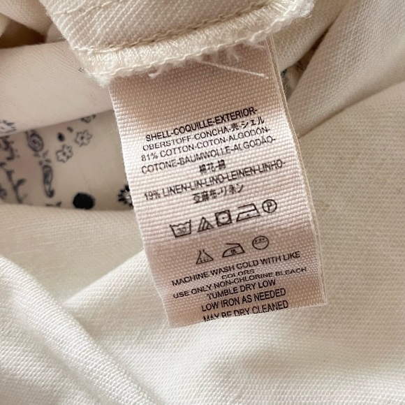 Free People Jumpsuit Women’s Large White Cotton Linen Blend Elaine Short Romper - Picture 5 of 9